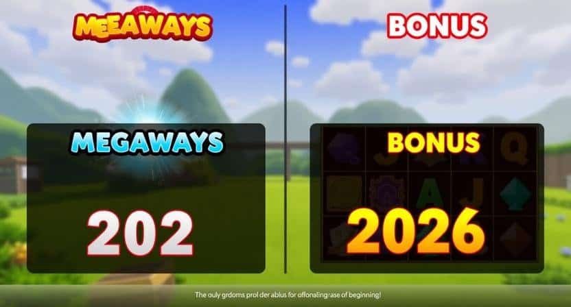 Visual breakdown of Megaways and Bonus Buy features in a 2026 Online Slots Guide for Beginners