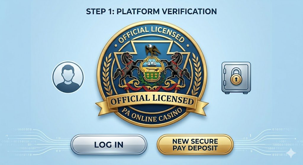 Step by step secure registration form for licensed Pennsylvania online casino platforms
