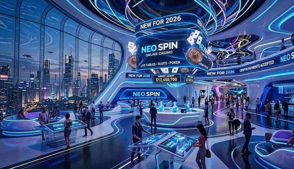 New online casinos 2026 futuristic lobby