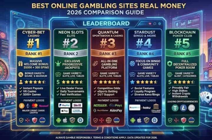 Best Online Gambling Sites Real Money 2026 Comparison Guide