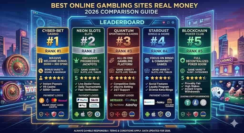Best Online Gambling Sites Real Money 2026 Comparison Guide