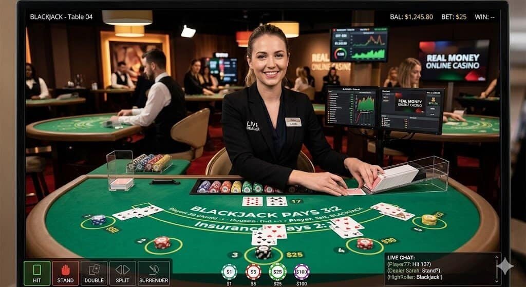 Live Dealer Blackjack at Real Money Online Gambling Platforms